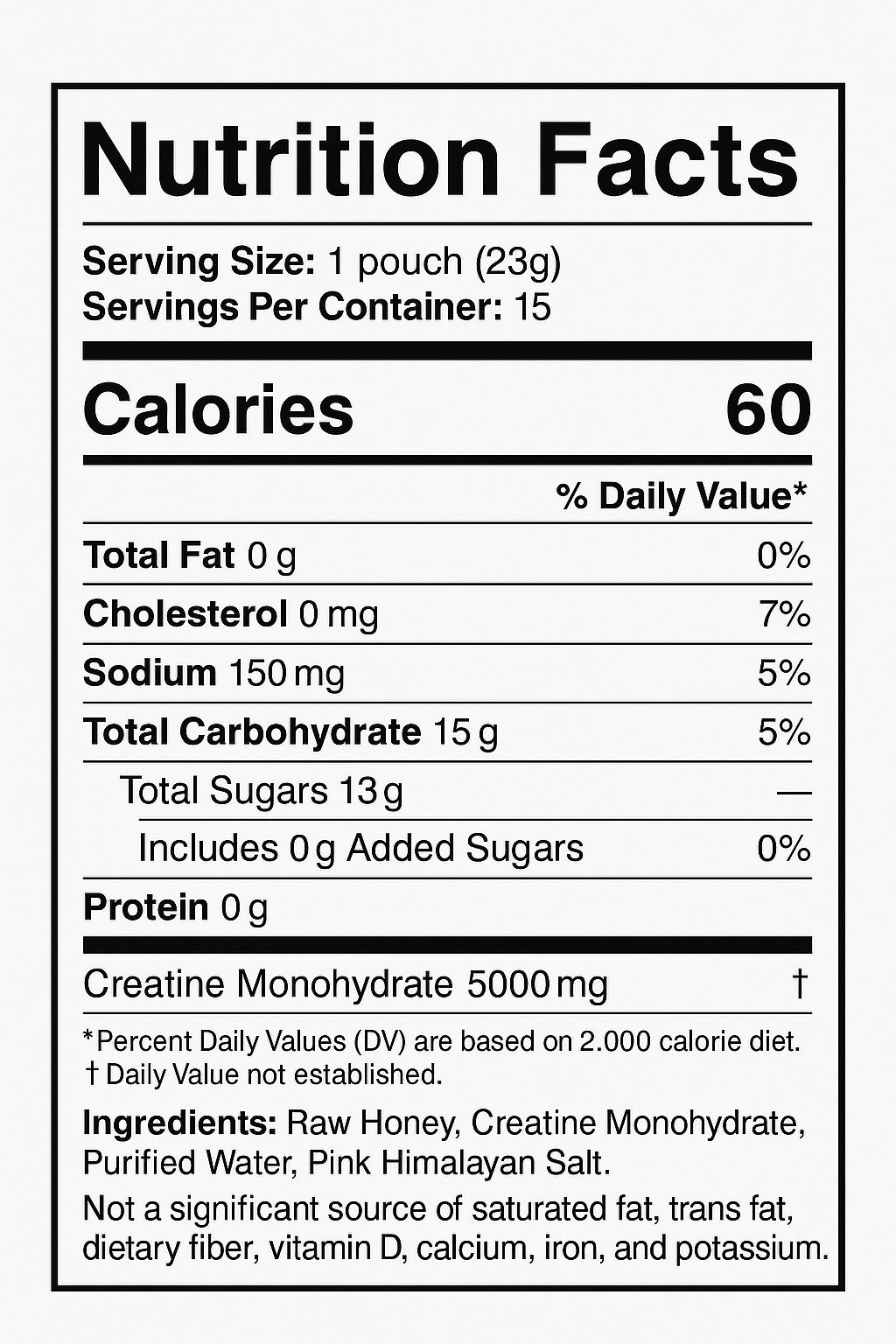 Raw Honey Energy Gel